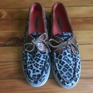 Sperry Leopard Print Boat Shoes